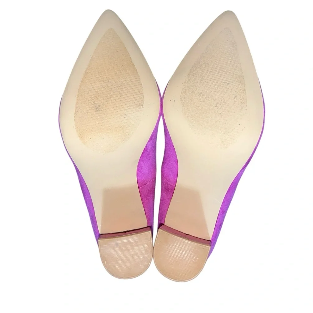 Fuchsia Suede Pumps Size 8.5 - Picture 5 of 6